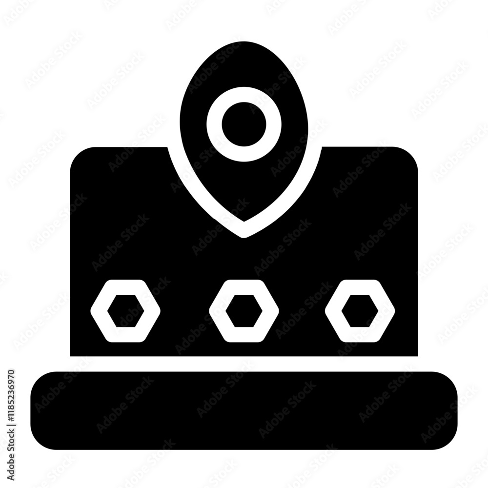 Laptop Navigation Web Glyph Icon Laptop Navigation Web Glyph Icon