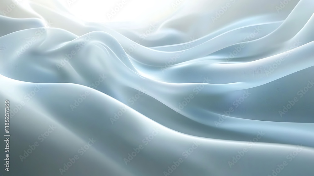 Soft Blue Fabric Waves Gentle Undulating Texture Soft Blue Fabric Waves Gentle Undulating Texture