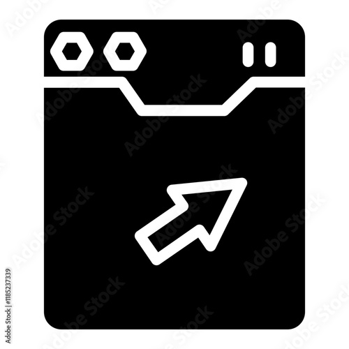 Web Browser Arrow Glyph Icon