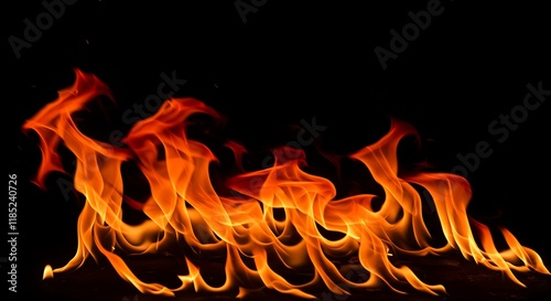 Wallpaper Mural Fire flames on black background
 Torontodigital.ca