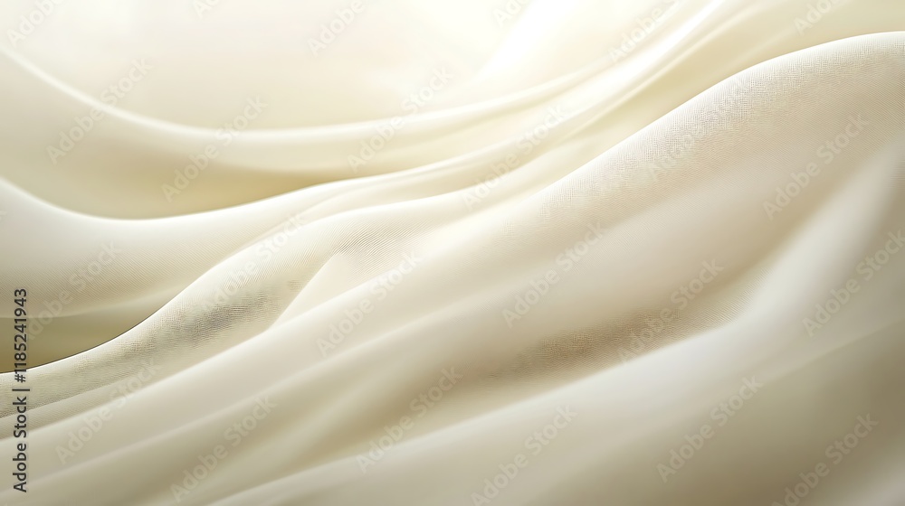 Obraz premium Soft Draped Cream Colored Fabric Texture