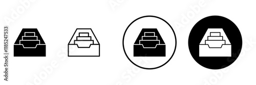 Archive folders icon vector. Document vector icon. Archive storage icon.