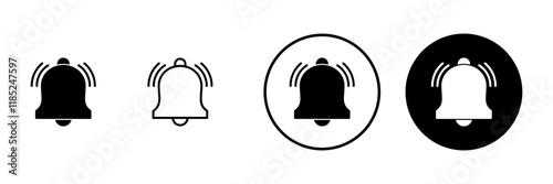 Bell icon vector. Notification sign and symbol for web site design