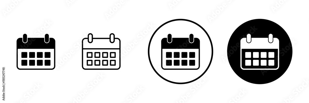 Calendar icon vector. Calender sign and symbol. Schedule icon symbol