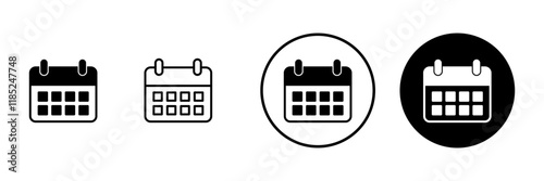 Calendar icon vector. Calender sign and symbol. Schedule icon symbol