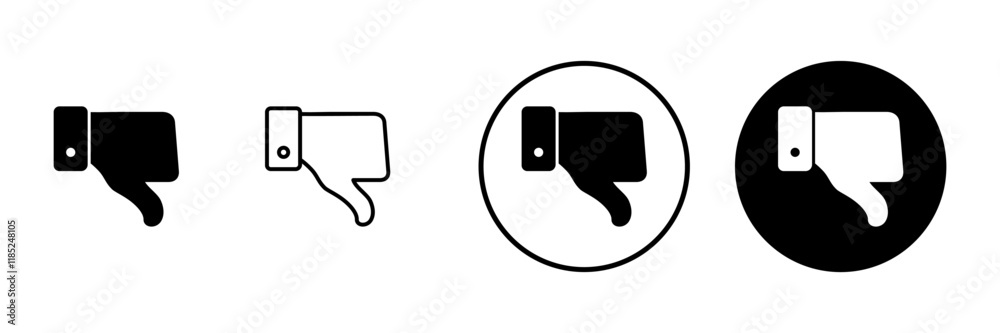 Dislike icon vector. dislike sign and symbol. Hand with thumb down Dislike icon vector. dislike sign and symbol. Hand with thumb down