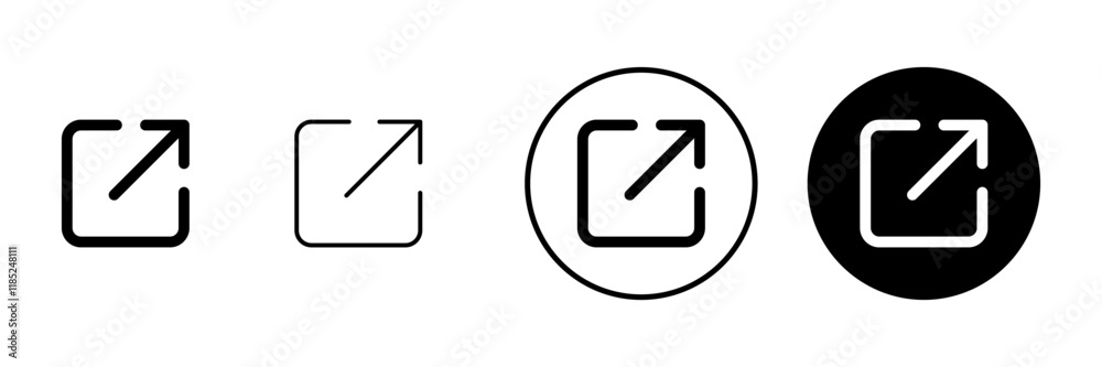 External link icon vector. link sign and symbol. hyperlink symbol External link icon vector. link sign and symbol. hyperlink symbol