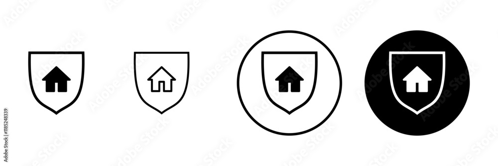 house insurance icon vector. house protection sign and symbol house insurance icon vector. house protection sign and symbol