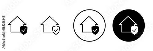 home insurance icon vector. home protection sign and symbol