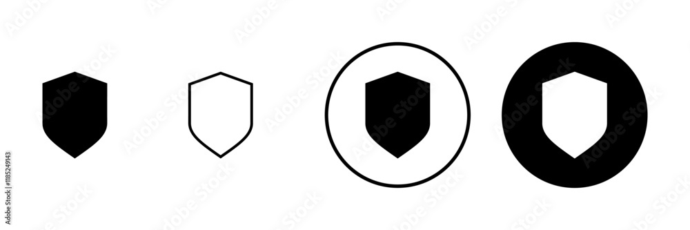 Shield icon vector. Protection icon. Security sign and symbol Shield icon vector. Protection icon. Security sign and symbol