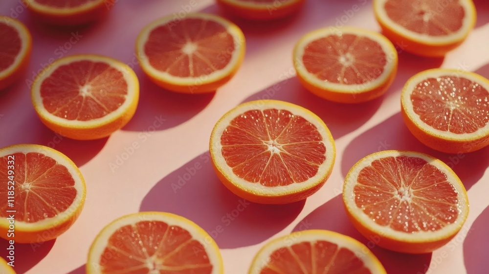 a close up of a bunch of grapefruits