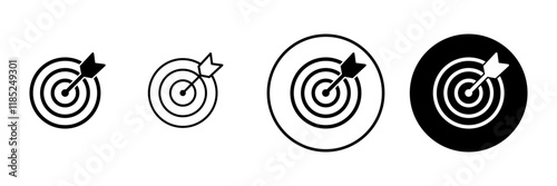 Target icon vector. goal icon vector. target marketing sign and symbol