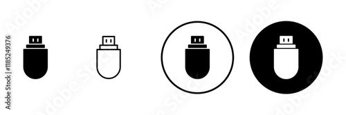 Usb icon vector. Flash disk sign and symbol. flash drive sign.