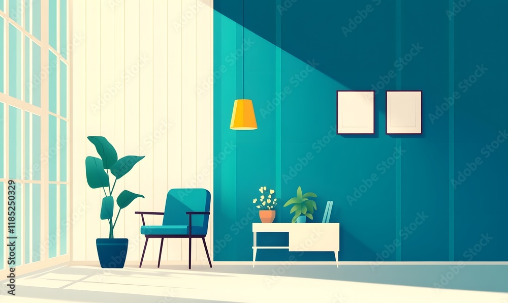 Fototapeta premium mordern house Image clean simple background,generation AI