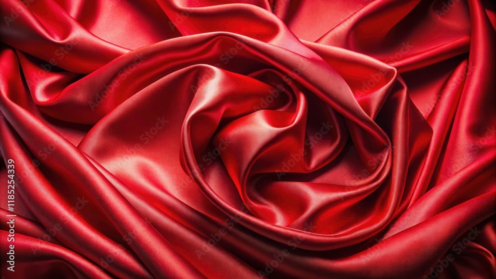 Luxurious red silk fabric: elegant folds and glittering texture create a stunning background. Luxurious red silk fabric: elegant folds and glittering texture create a stunning background.