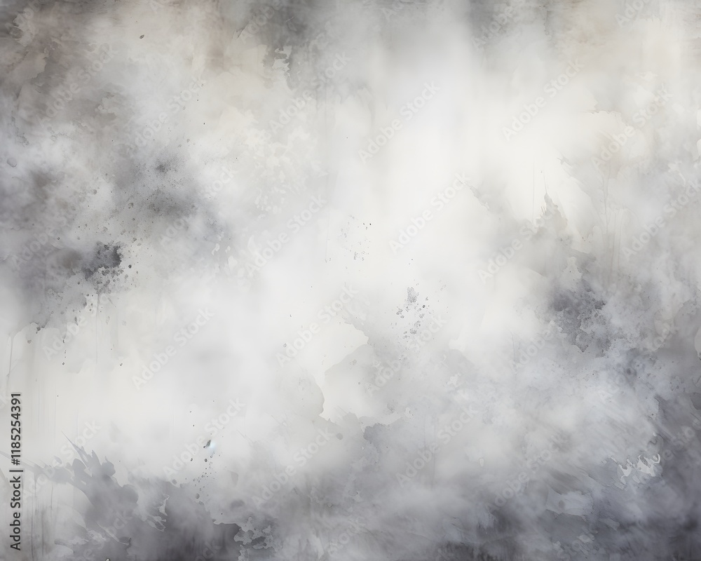 Fototapeta premium Grayscale Abstract Watercolor Painting