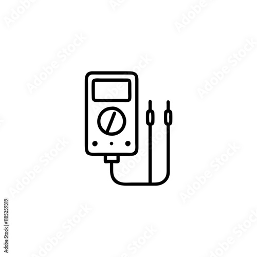 multimeter icon isolated on transparent background

