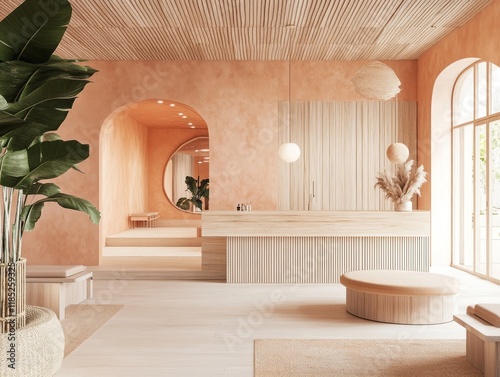 Minimalist Spa Reception Ar...