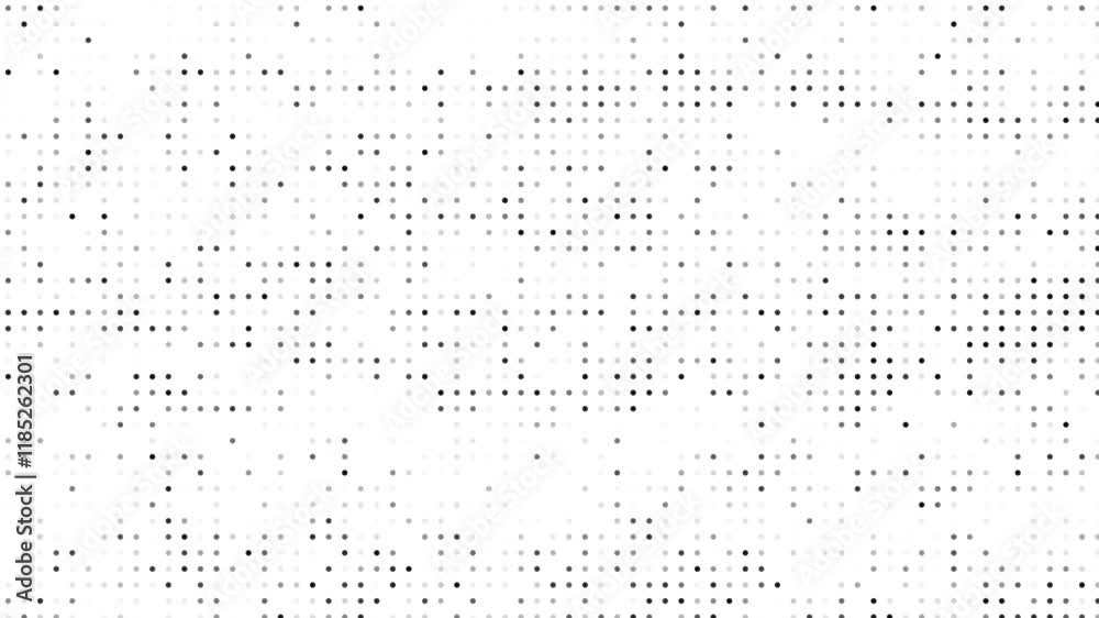 abstract animated halftone dotted retro technology background, random dots, and grids, 3d render loop animation backdrop abstract animated halftone dotted retro technology background, random dots, and grids, 3d render loop animation backdrop