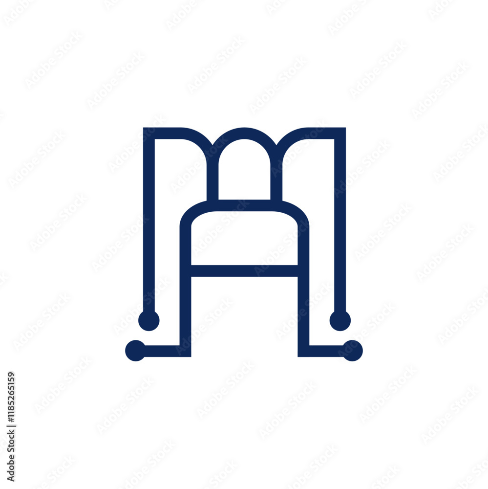 Blue MA Letter Logo Design in Blue Colors. Creative Modern Letters Vector Icon Logo Illustration. Blue MA Letter Logo Design in Blue Colors. Creative Modern Letters Vector Icon Logo Illustration.