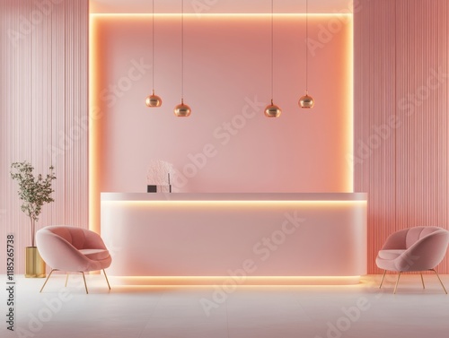 Minimalist Pink Reception A...