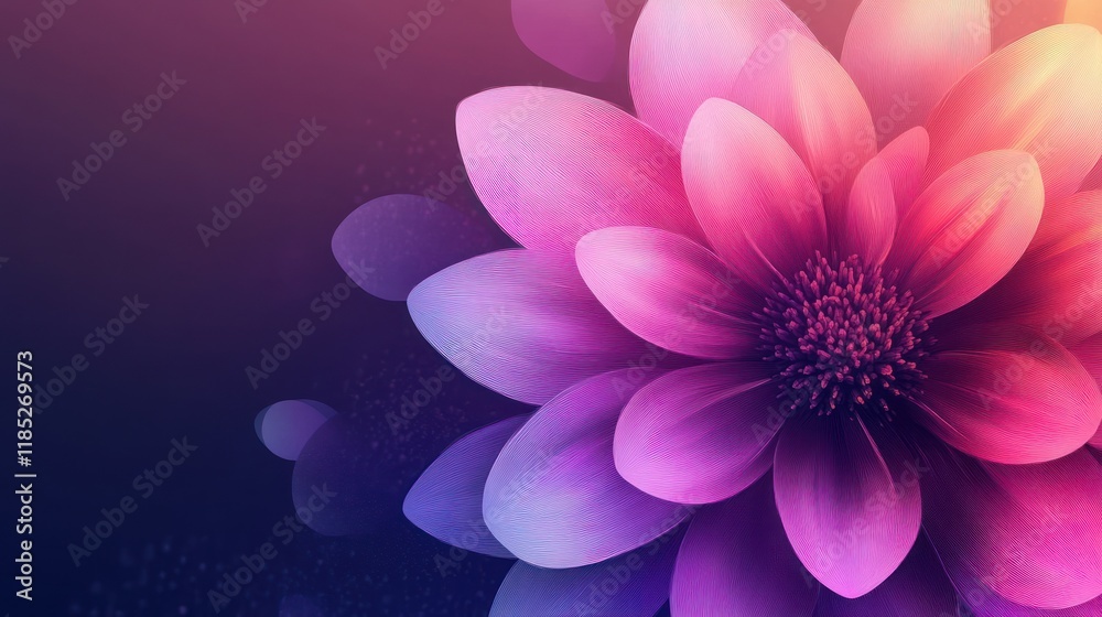Obraz premium Vibrant pink and purple flower blossom. (1)