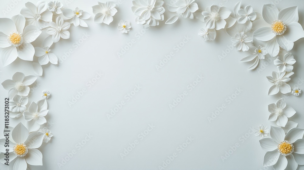 A white background with a lot of flowers A white background with a lot of flowers