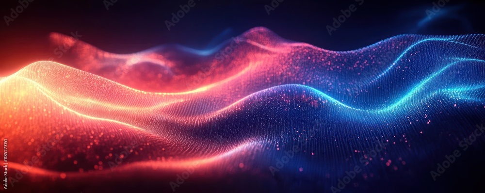 Abstract Digital Background for AI and Tech Processes, Data Transfer, Neural Networks, Multimedia Graphic Design