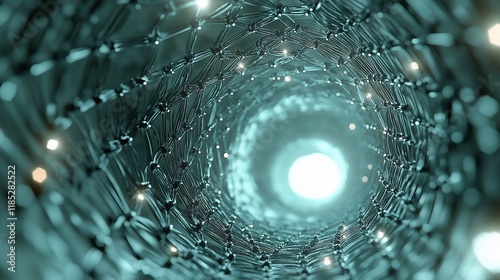 Abstract Nanotube Structure: A Microscopic View into the Intricate Network of a Carbon Nanotube photo