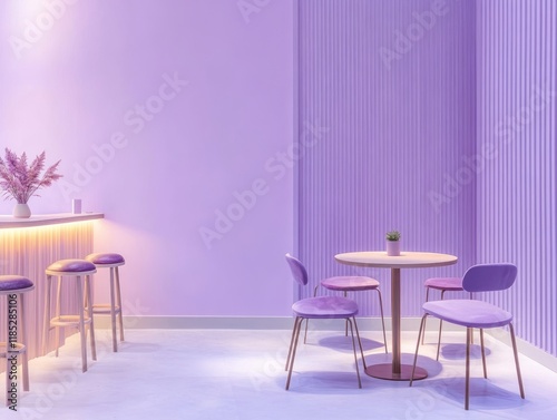 Lavender Cafe Interior Desi...