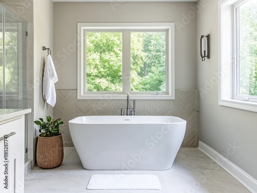 Modern Bathroom Featuring F...