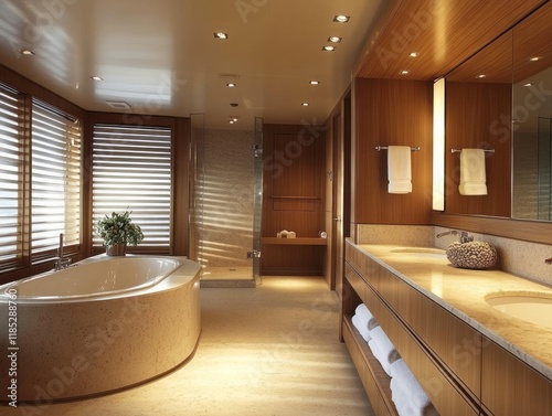 Luxurious Yacht Bathroom Wi...