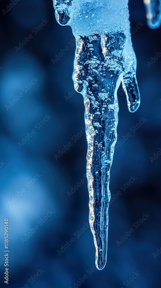 Stunning Close-Up of a Sparkling Icicle in Winter Stunning Close-Up of a Sparkling Icicle in Winter
