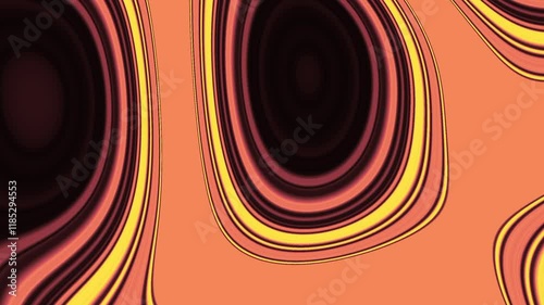 abstract digital featuring a fluid orange