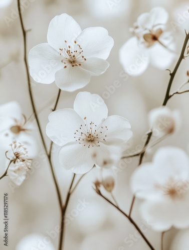 Delicate White Blossoms on ...