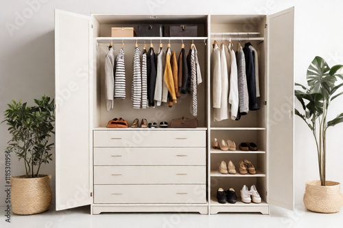 Wardrobe  Closet with whitebackground