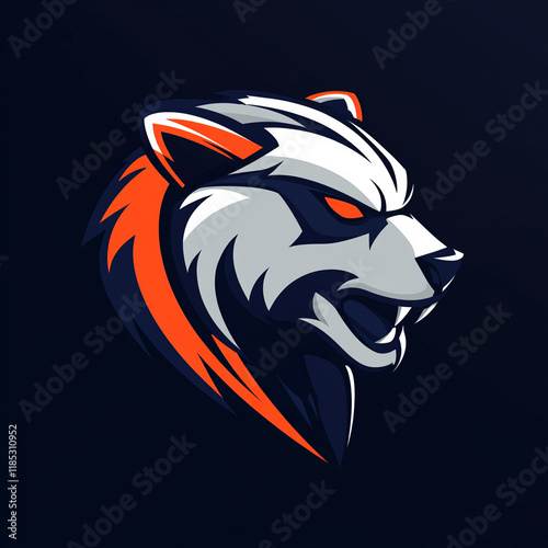 Wallpaper Mural Bear sports team logo side graphic angular illustration sports team logo Torontodigital.ca