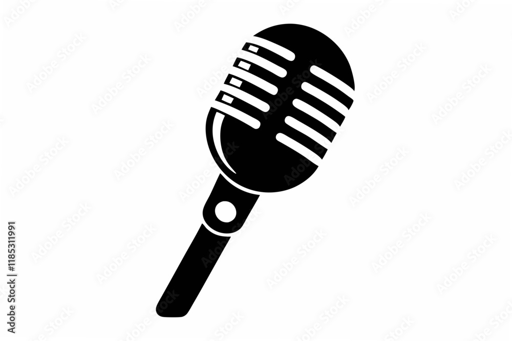microphone silhouette vector microphone silhouette vector