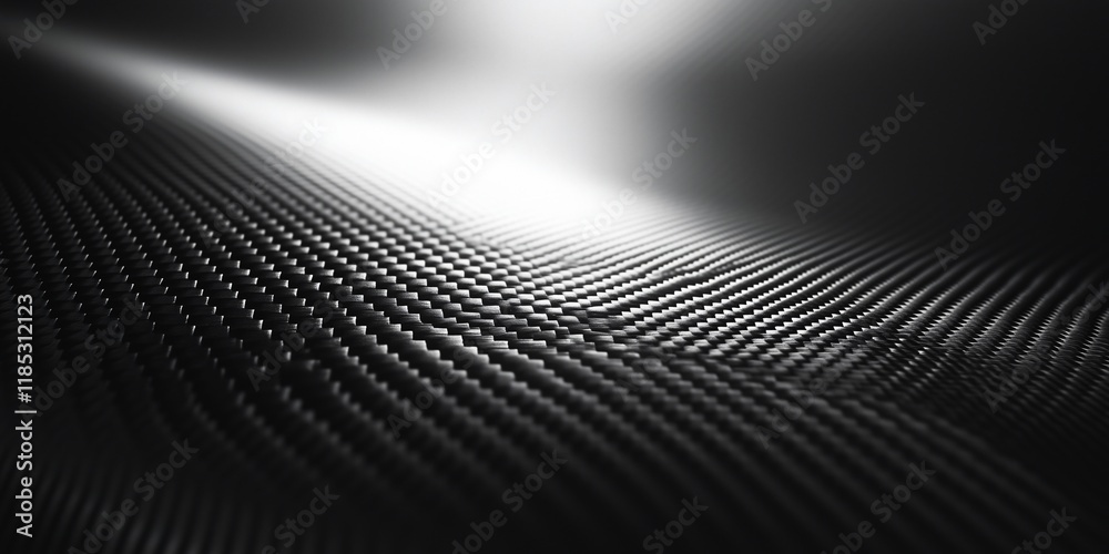 Abstract close-up of a curved carbon fiber surface Abstract close-up of a curved carbon fiber surface