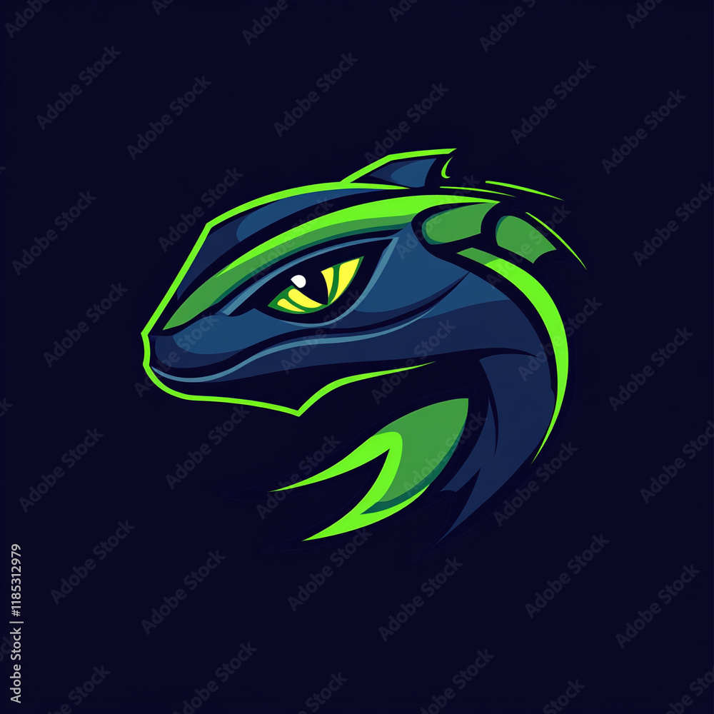 Chameleon illustration sports team logo Chameleon illustration sports team logo