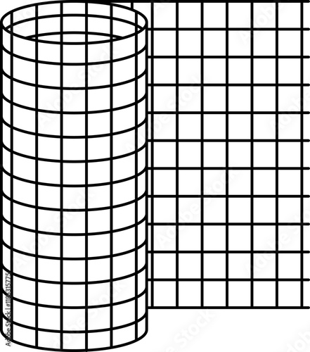 rolled wire mesh icon set