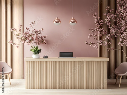 Elegant Reception Desk with...