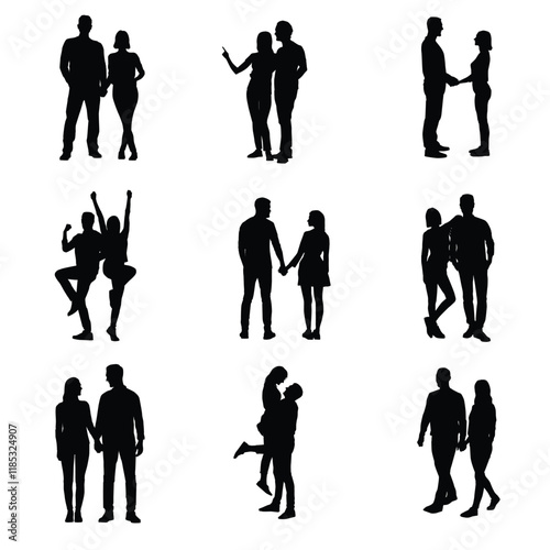 Silhouette of a romantic couple