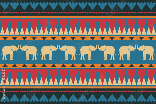 elephants pattern,
Beautiful Thailand,thai pattern,seamless,Traditional,ethnic,fabric pattern for textiles,rugs, wallpaper,clothing, sarong,batik,wrap,embroidery,print,background,cover, illust