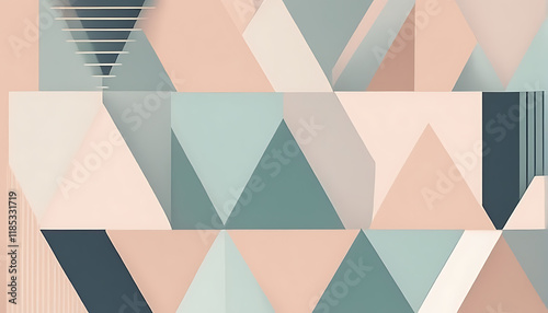 geometric shapes in pastel hues