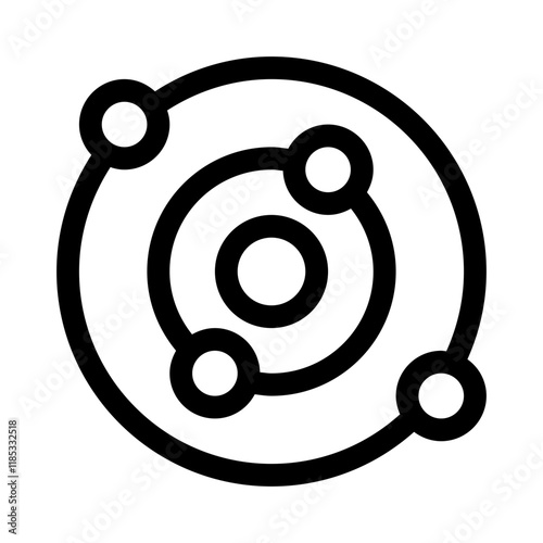 cosmos icon with line style, perfect for user interface projects