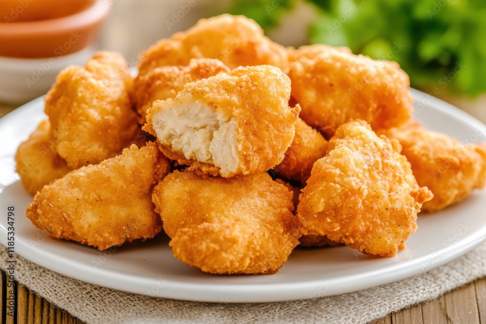 crispy and golden fried chicken nuggets crispy and golden fried chicken nuggets
