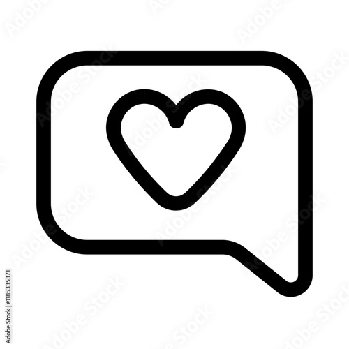 love rating icon with line style, perfect for user interface projects