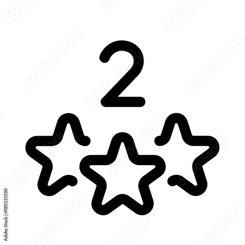the second champion icon with line style, perfect for user interface projects
