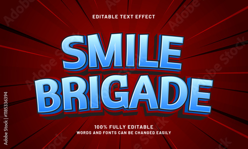 smile brigade editable text effects with a joyful and child theme